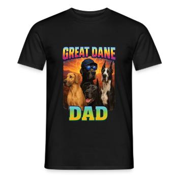 Deutsche Dogge - Männer T-Shirt - Schwarz - Vorne - AI Model Male 178 light (178cm)