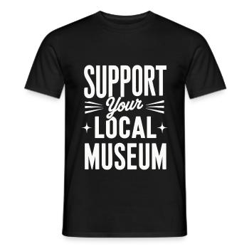 Museum - Männer T-Shirt - Schwarz - Vorne - AI Model Male 178 light (178cm)