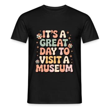 Museum - Männer T-Shirt - Schwarz - Vorne - AI Model Male 178 light (178cm)