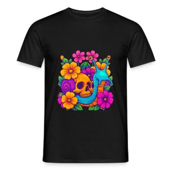 Schnecke - Männer T-Shirt - Schwarz - Vorne - AI Model Male 178 light (178cm)
