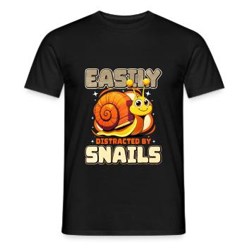Schnecke - Männer T-Shirt - Schwarz - Vorne - AI Model Male 178 light (178cm)