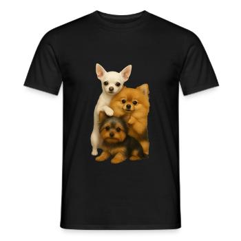 Hund Hunde Süße Hunde - Männer T-Shirt - Schwarz - Vorne - AI Model Male 178 light (178cm)
