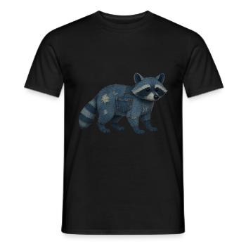 Denim raton laveur - T-shirt homme - noir - Devant - AI Model Male 178 light (178cm)