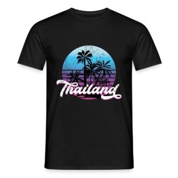 Thailand - Männer T-Shirt - Schwarz - Vorne - AI Model Male 178 light (178cm)