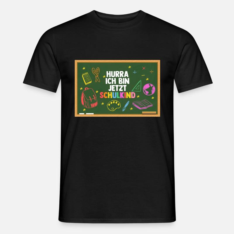 Erste Klasse Einschulung Erstklässler Schulkind - Männer T-Shirt - Schwarz