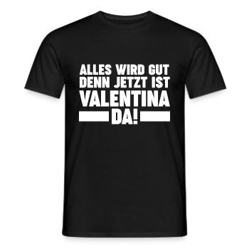 Valentina - Männer T-Shirt - Schwarz - Vorne - AI Model Male 178 light (178cm)