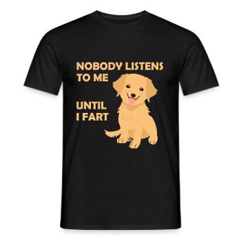 Golden Retriever Golden Retriever Amante Golden - T-shirt uomo - nero - Fronte - AI Model Male 178 light (178cm)