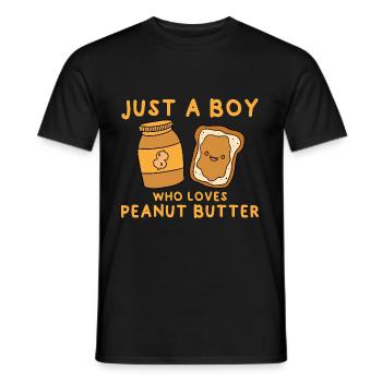 Erdnussbutter Peanut Butter Marmelade Geschenk - Männer T-Shirt - Schwarz - Vorne - AI Model Male 178 light (178cm)