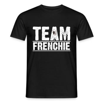 Hund Frenchie - Männer T-Shirt - Schwarz - Vorne - AI Model Male 178 light (178cm)