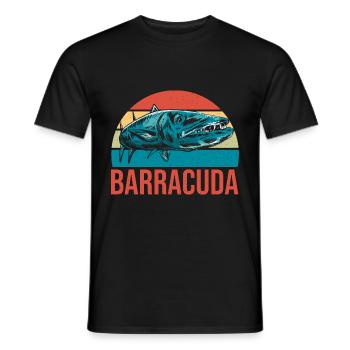 Cadeau pour les amateurs de poissons Barracuda - T-shirt homme - noir - Devant - AI Model Male 178 light (178cm)