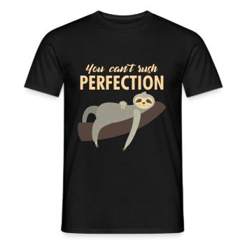 sloth - Men's T-Shirt - black - Front - AI Model Male 178 light (178cm)