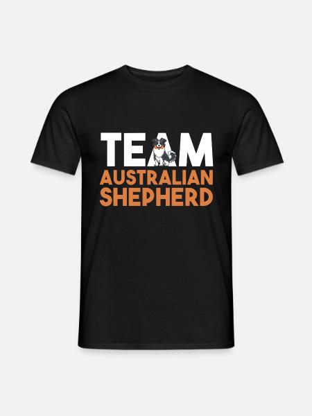 Dog Australian Shepherd - Men's T-Shirt - black