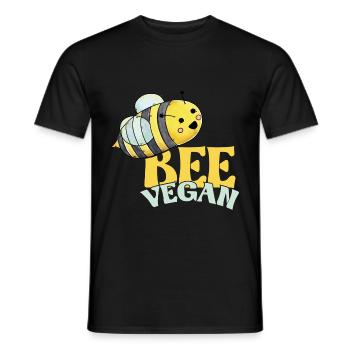 Végétalienne Sois végétalien - T-shirt homme - noir - Devant - AI Model Male 178 light (178cm)