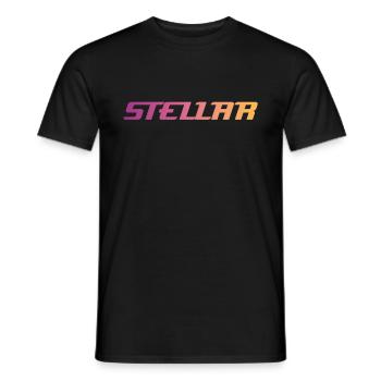 Stellar Vom andern Stern Stardust Starseed Star - Men's T-Shirt - black - Front - AI Model Male 178 light (178cm)