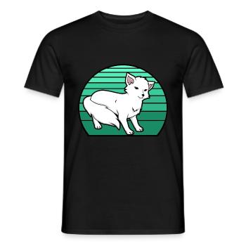 Polarfuchs - Männer T-Shirt - Schwarz - Vorne - AI Model Male 178 light (178cm)