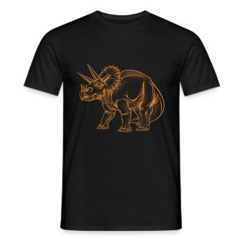 Triceratops - Männer T-Shirt - Schwarz - Vorne - AI Model Male 178 light (178cm)