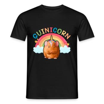 CuteUnicorn cobaye fille - T-shirt homme - noir - Devant - AI Model Male 178 light (178cm)