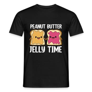 Erdnussbutter Peanut Butter Marmelade Geschenk - Männer T-Shirt - Schwarz - Vorne - AI Model Male 178 light (178cm)
