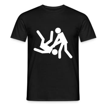 Aikido Martial Arts Gift - Men's T-Shirt - black - Front - AI Model Male 178 light (178cm)