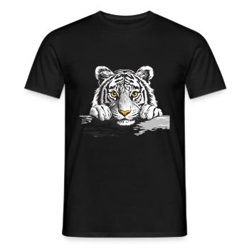 Tiger - Männer T-Shirt - Schwarz - Vorne - AI Model Male 178 light (178cm)