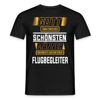 Flugbegleiter, einer der schönsten Männer der Welt - Männer T-Shirt - Schwarz - Vorne - AI Model Male 178 light (178cm)