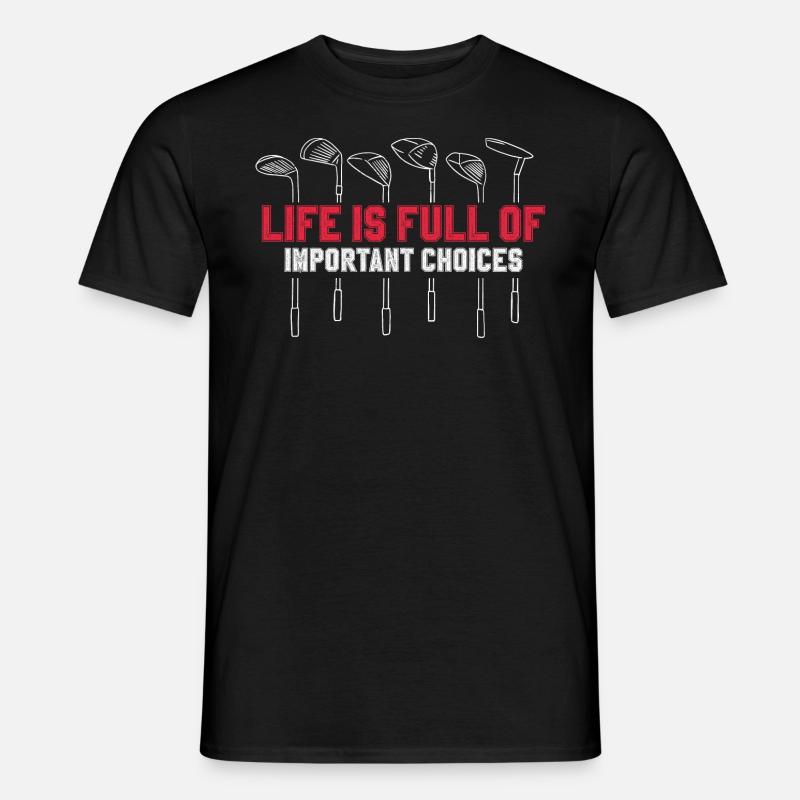 Golf Golfschläger - Männer T-Shirt - Schwarz