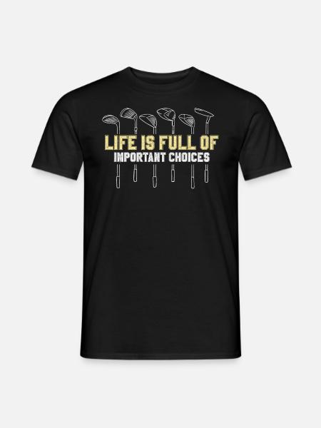 Golf Golfschläger - Männer T-Shirt - Schwarz