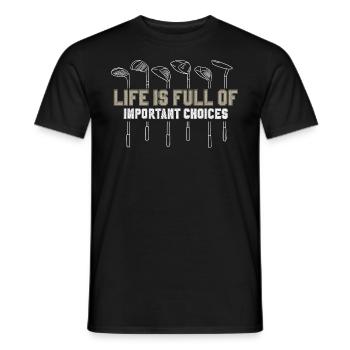 Golf Golfschläger - Männer T-Shirt - Schwarz - Vorne - AI Model Male 178 light (178cm)