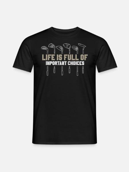 Golf Golfschläger - Männer T-Shirt - Schwarz