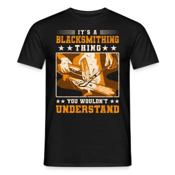 Schmied - Männer T-Shirt - Schwarz - Vorne - AI Model Male 178 light (178cm)