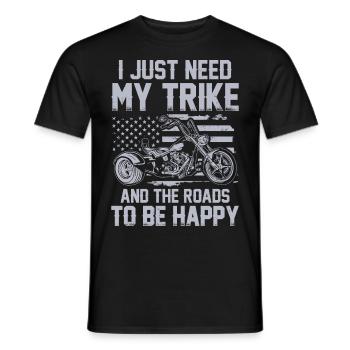 Trike - Männer T-Shirt - Schwarz - Vorne - AI Model Male 178 light (178cm)