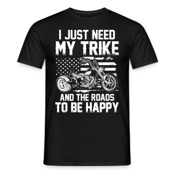 Amateurs de trike | Moto Triker Trikes Cadeaux - T-shirt homme - noir - Devant - AI Model Male 178 light (178cm)