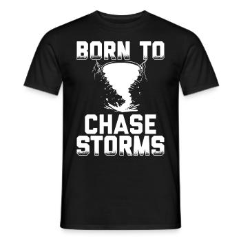 Sturmjäger Geschenke | Unwetter Sturm Jäger Blitz - Männer T-Shirt - Schwarz - Vorne - AI Model Male 178 light (178cm)