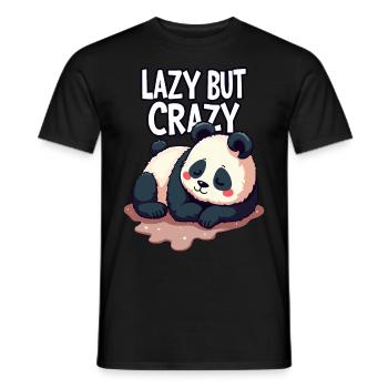 Lazy But Crazy - Men's T-Shirt - black - Front - AI Model Male 178 light (178cm)