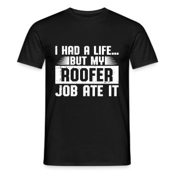 Bauarbeiter Dachdecker Geschenkidee - Männer T-Shirt - Schwarz - Vorne - AI Model Male 178 light (178cm)