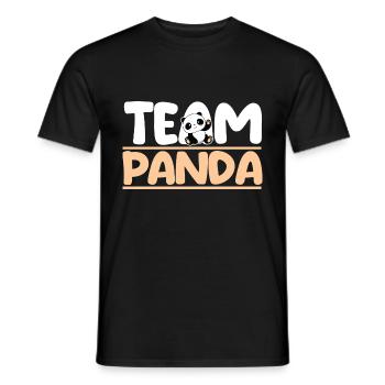 Pandabär Panda - Männer T-Shirt - Schwarz - Vorne - AI Model Male 178 light (178cm)