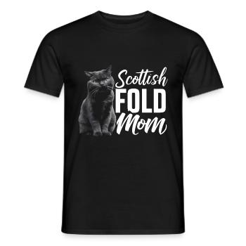 Katze Scottish Fold Geschenk - Männer T-Shirt - Schwarz - Vorne - AI Model Male 178 light (178cm)