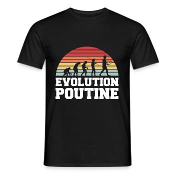 Kanadische Poutine Pommes Frites Mittagessen - Männer T-Shirt - Schwarz - Vorne - AI Model Male 178 light (178cm)