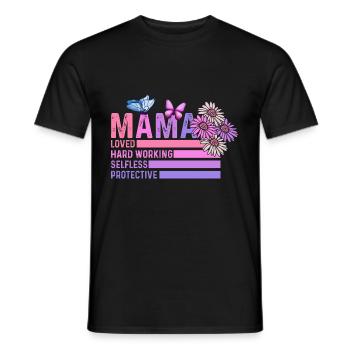 Mama Muttertag geliebt, selbstlos, beschützerin - Männer T-Shirt - Schwarz - Vorne - AI Model Male 178 light (178cm)