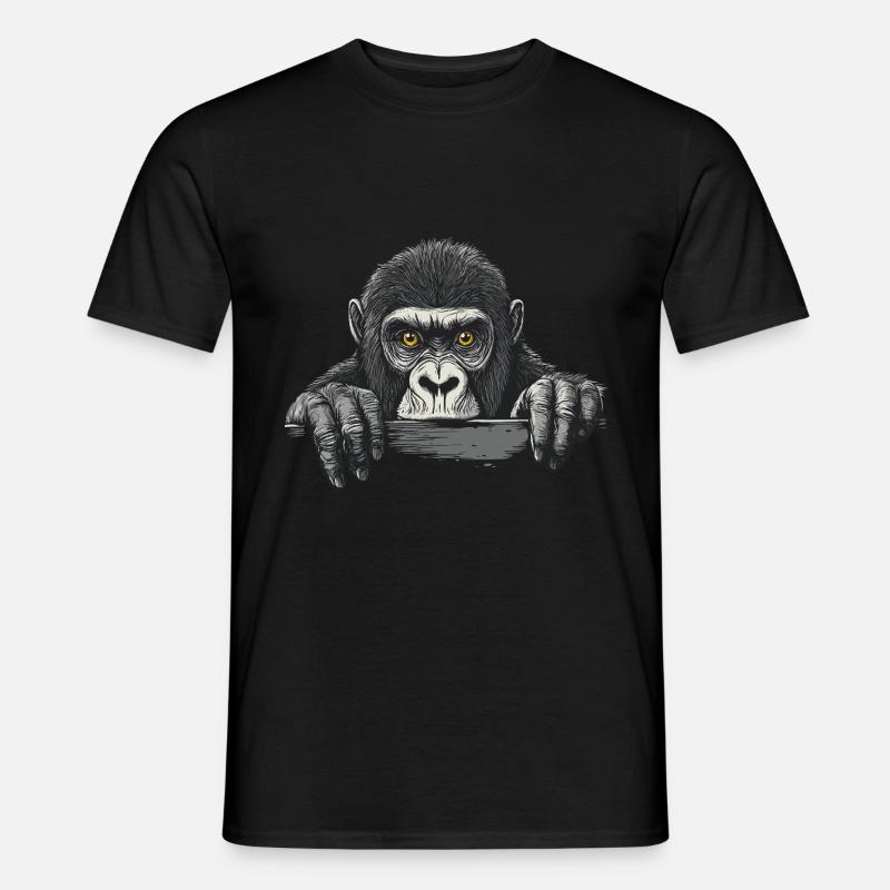 Gorilla - Männer T-Shirt - Schwarz