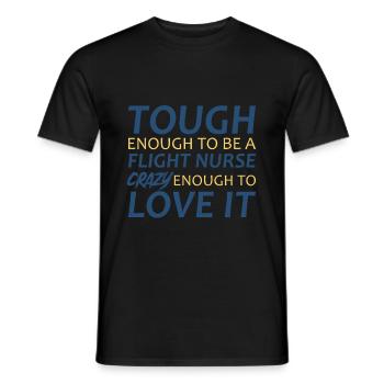 Flight Nurse Crazy Luftrettung - Männer T-Shirt - Schwarz - Vorne - AI Model Male 178 light (178cm)