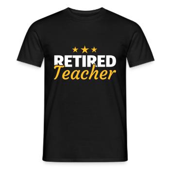 Lehrer Rente Pension Geschenk - Männer T-Shirt - Schwarz - Vorne - AI Model Male 178 light (178cm)
