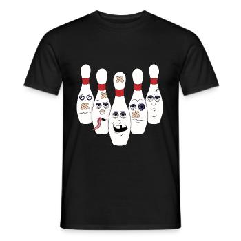 bowling - T-shirt homme - noir - Devant - AI Model Male 178 light (178cm)