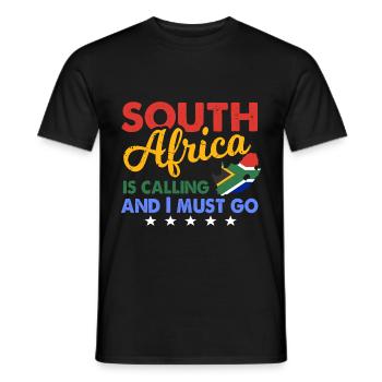 Afrique du Sud - T-shirt homme - noir - Devant - AI Model Male 178 light (178cm)