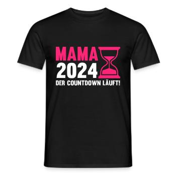 Werdende Mama 2024 - Männer T-Shirt - Schwarz - Vorne - AI Model Male 178 light (178cm)