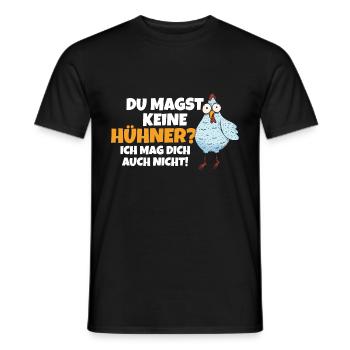 Huhn Hühnerstall Bauernhof Bauer Landwirt Hühner - Männer T-Shirt - Schwarz - Vorne - AI Model Male 178 light (178cm)