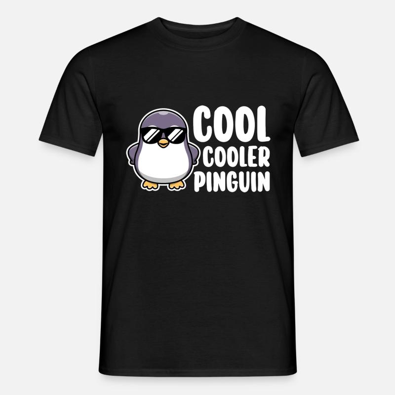 Pinguin - Männer T-Shirt - Schwarz