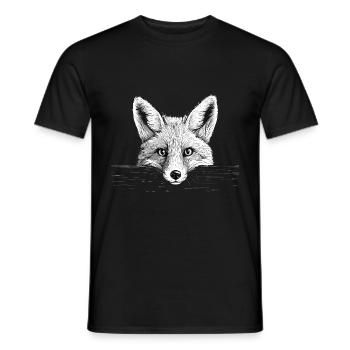 Fuchs - Männer T-Shirt - Schwarz - Vorne - AI Model Male 178 light (178cm)