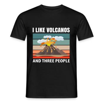 Vulkan Vulkane Vulkanliebhaber Shirt lustig Vulkan - Männer T-Shirt - Schwarz - Vorne - AI Model Male 178 light (178cm)