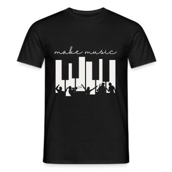 Piano Piano Musicien Band Orchestre Professeur de musique - T-shirt homme - noir - Devant - AI Model Male 178 light (178cm)